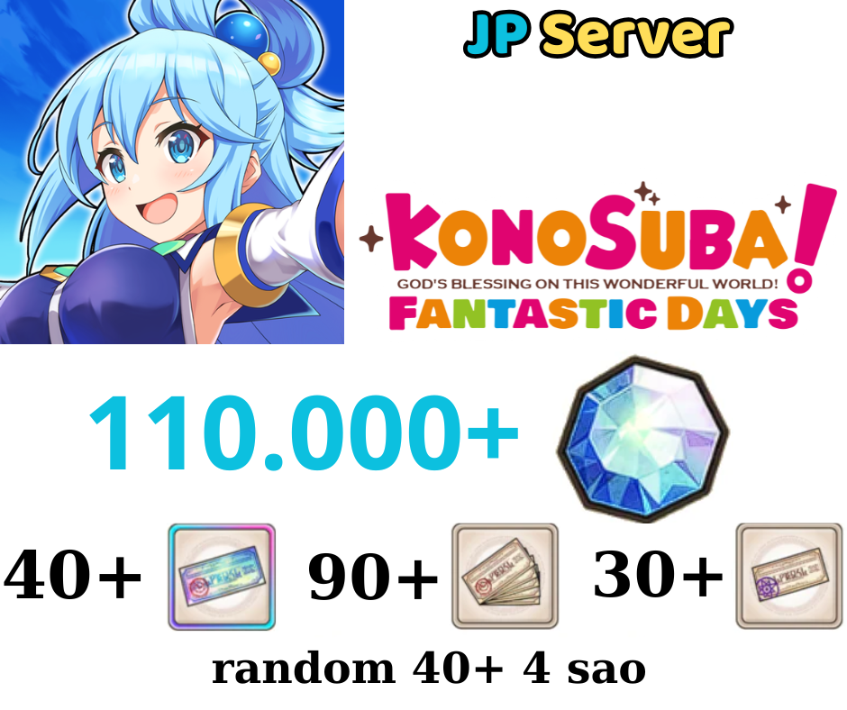 [JP] 110000+ Quartz | KonoSuba Fantastic Days Starter Account